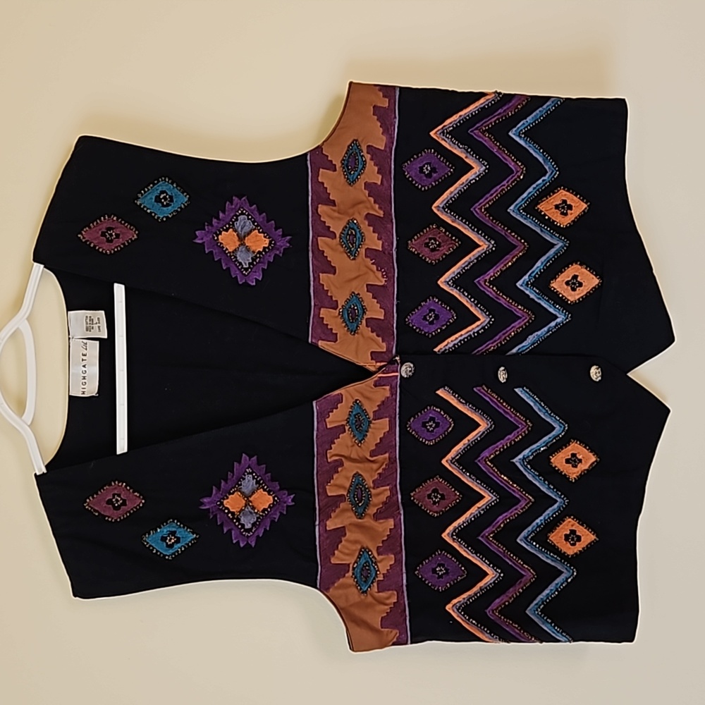 Highgate Ltd Embroidered and Beaded Waistcoat Vest